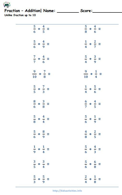 Decomposing Fractions Worksheets 4th Grade Fraction Worksheets for 4th Grade &amp; Improper Fractions