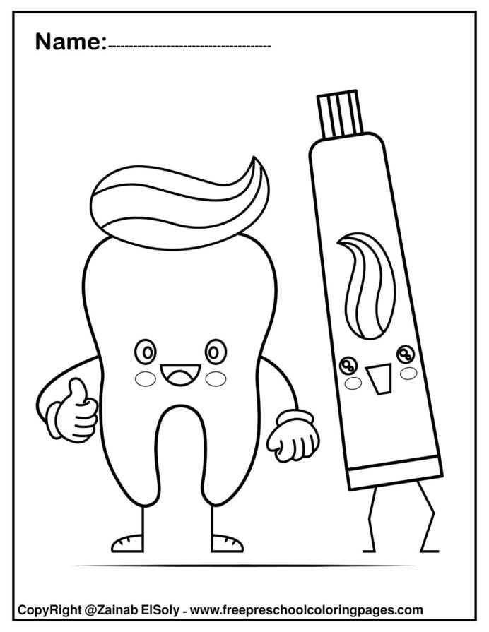 Dentist Worksheets for Kindergarten Dental Health Coloring for Preschool Printable Worksheets