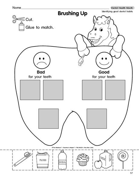 Dentist Worksheets for Kindergarten Ultimate List Of Dental Health for the Classroom