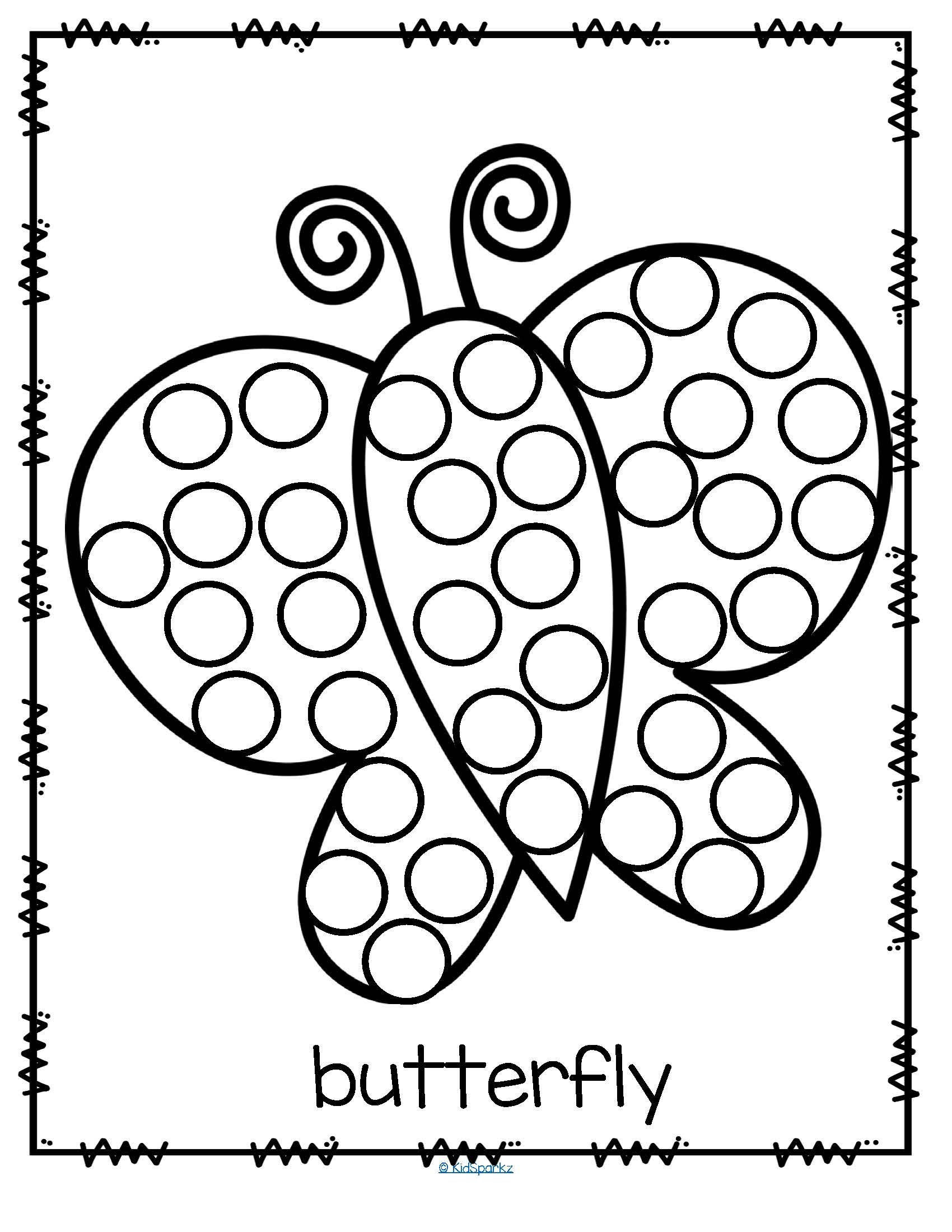 Dot to Dot Art Printables 26 Free Printable Dot Marker Templates butterfly Do A Dot
