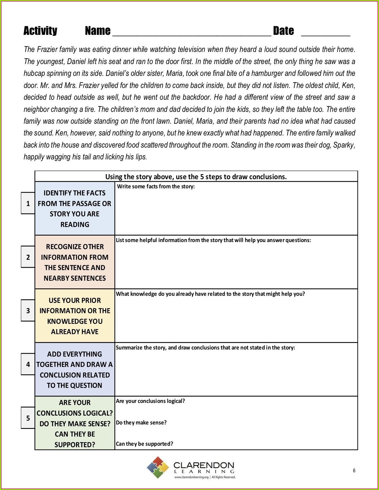 Drawing Conclusions Worksheets 4th Grade Drawing Conclusions Worksheet 2nd Grade