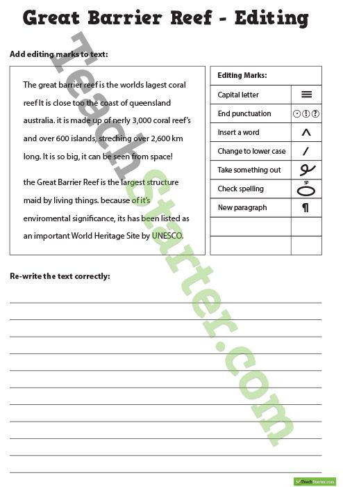 Editing Worksheets 2nd Grade 20 Editing Worksheets Spelling Grammar and Punctuation