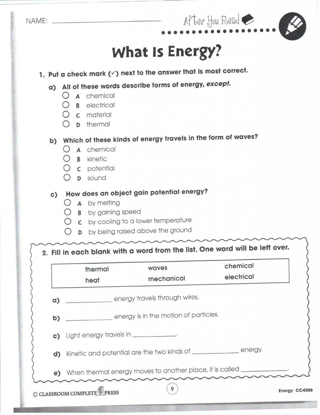 20 Eighth Grade Science Worksheets Desalas Template