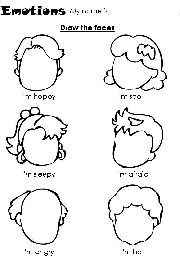 Emotions Worksheets for Preschoolers My English Class Resources