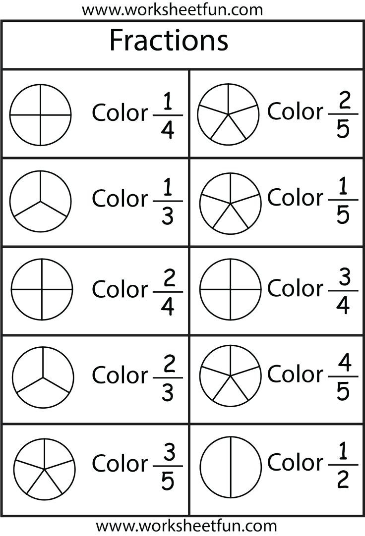 Equivalent Fractions Coloring Worksheet First Grade Fractions Worksheets Your Kids Will Have Fun