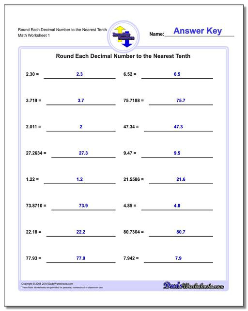 Estimation Worksheet 3rd Grade Rounding Numbers