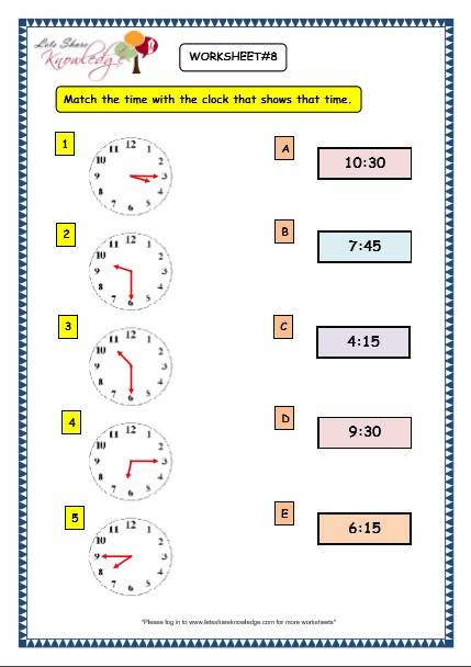 Everyday Math 4th Grade Worksheets Grade Maths Worksheets Telling the Time In Half Hour and