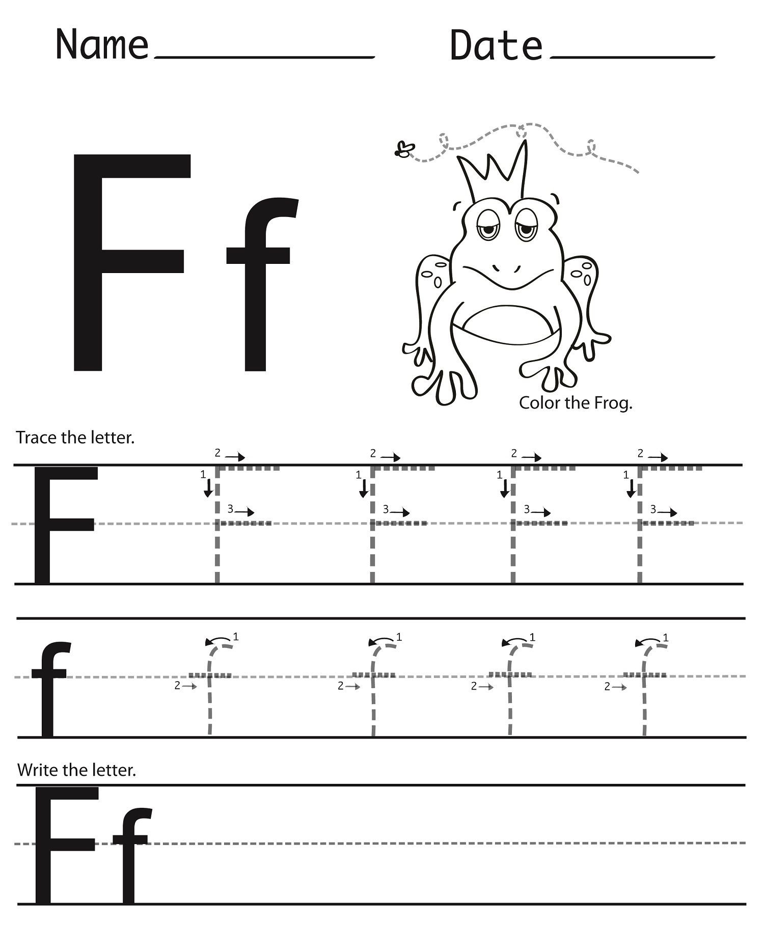 F Worksheets for Preschool Letter F Worksheet for Letter Learning