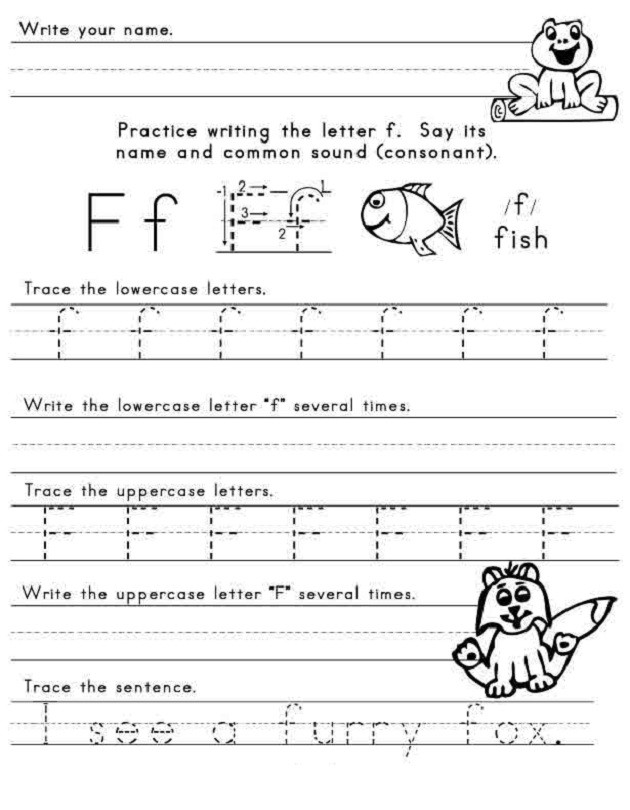 F Worksheets for Preschool Letter F Worksheet for Preschool and Kindergarten