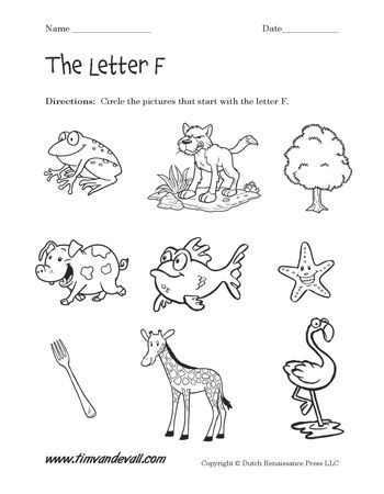 F Worksheets for Preschool Letter F Worksheets