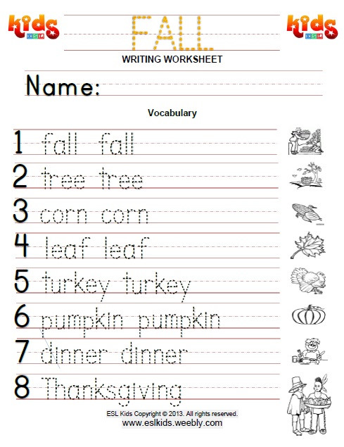 Fall Worksheets for Kindergarten Fall Activities Games and Worksheets for Kids