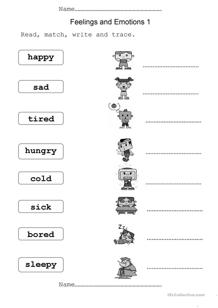 Feelings and Emotions Worksheets Printable English Esl Feelings Emotions Worksheets Most Ed