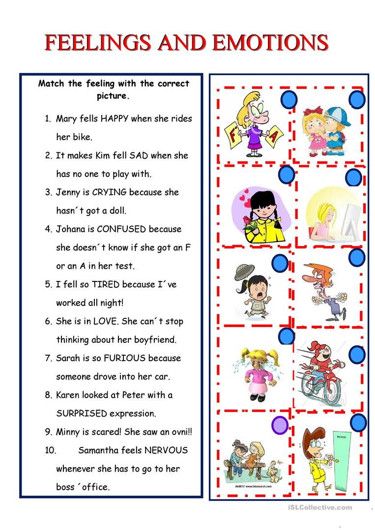Feelings and Emotions Worksheets Printable English Esl Feelings Emotions Worksheets Most Ed