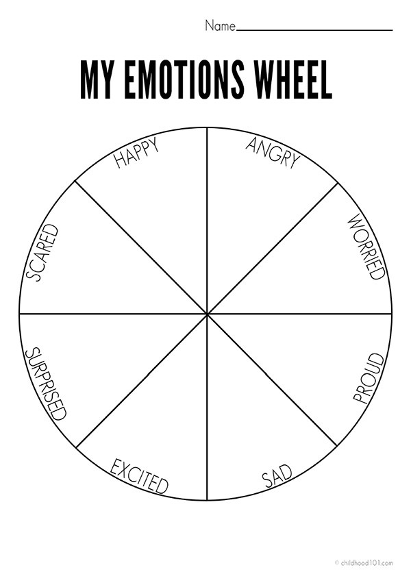 Feelings Worksheets for Preschoolers My Emotions Wheel Printable