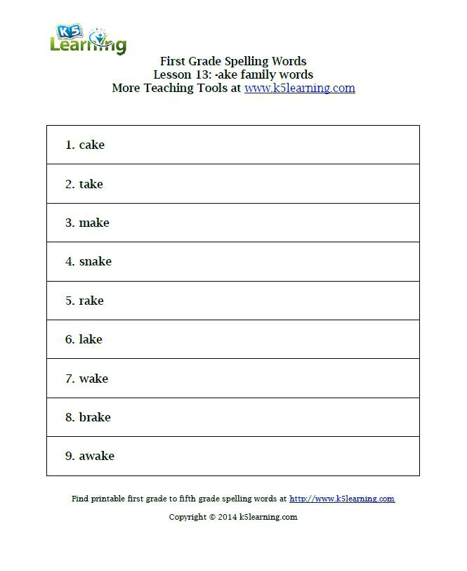 First Grade Spelling Words Worksheets 1st Grade Site Words First Grade Spelling Lesson 1 Sight