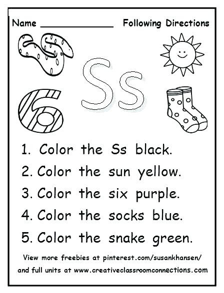 Following Directions Coloring Worksheet Following Instructions Worksheets – Goodaction