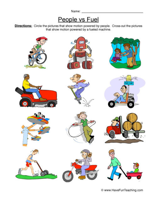 Force and Motion Kindergarten Worksheets force and Motion Worksheets • Have Fun Teaching