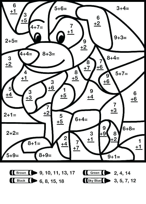 Free Addition Coloring Worksheets Math Coloring Pages 3rd Grade