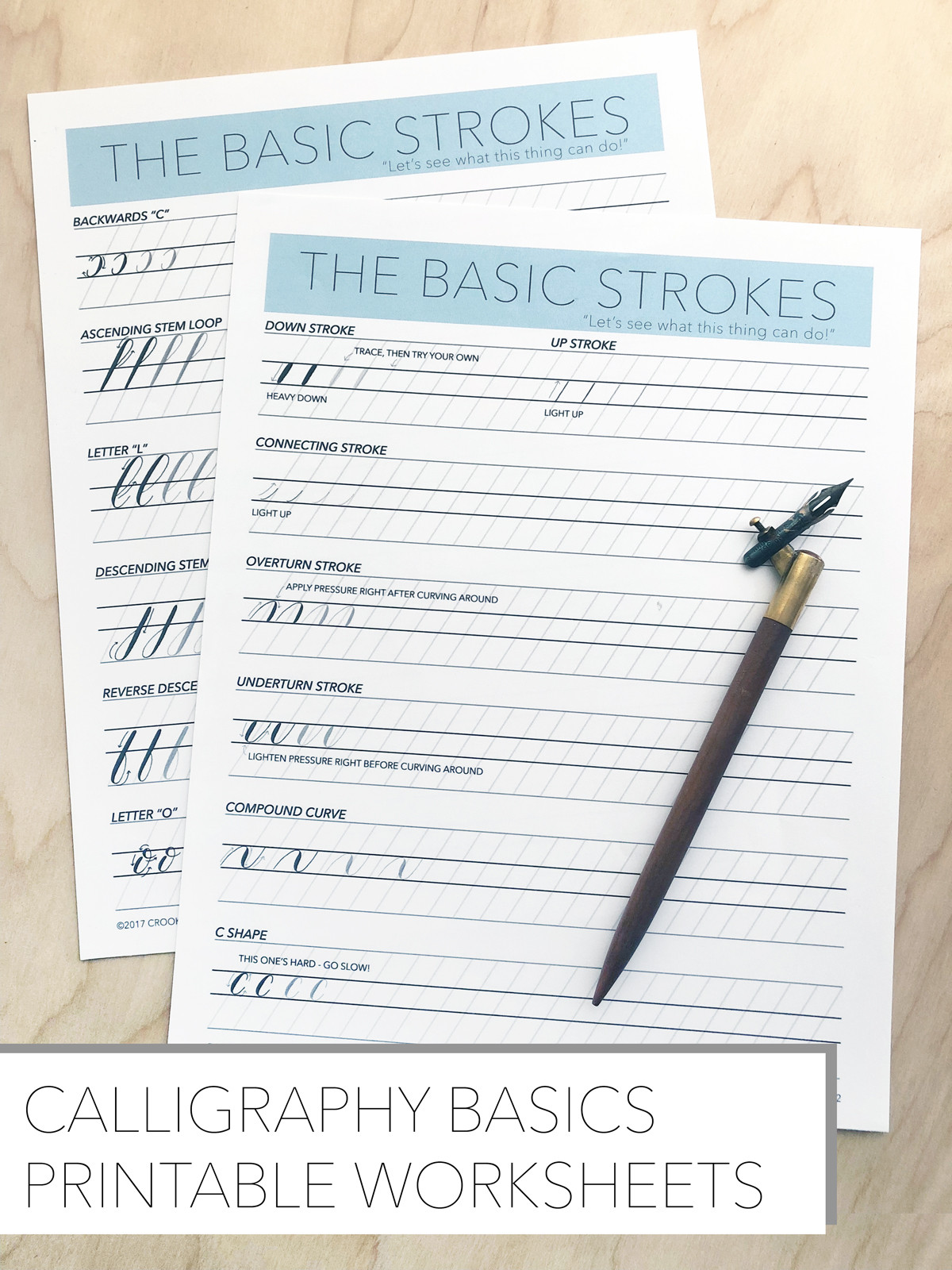 Free Calligraphy Worksheets Printable Free Basics Worksheets — Crooked Calligraphy