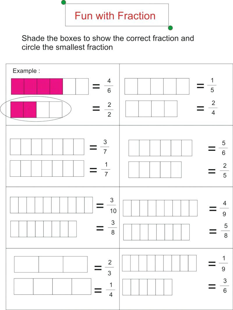 Free First Grade Fraction Worksheets 1st Grade Fractions Grade Fractions Worksheets Printable