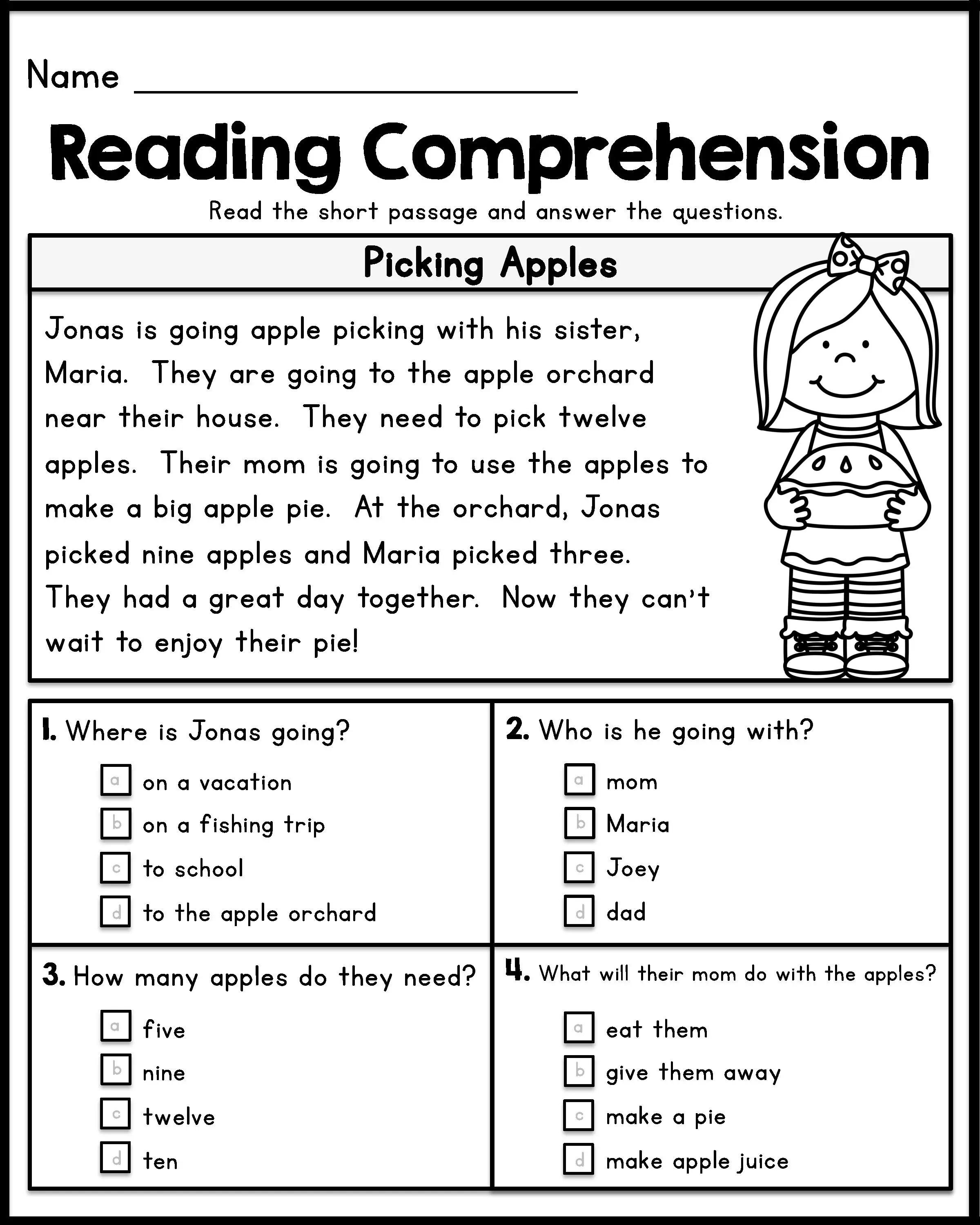 Free First Grade Reading Worksheets 12 Good Examples 1st Grade Worksheets Free Download
