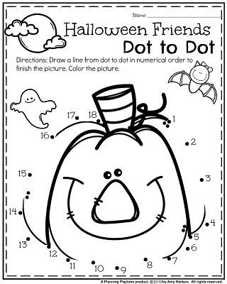 Free Kindergarten Halloween Worksheets Printable October Preschool Worksheets