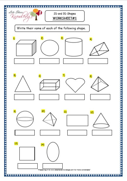 Free Printable 3d Shapes Worksheets Grade 4 Maths Resources 8 2 Geometry 2d and 3d Shapes