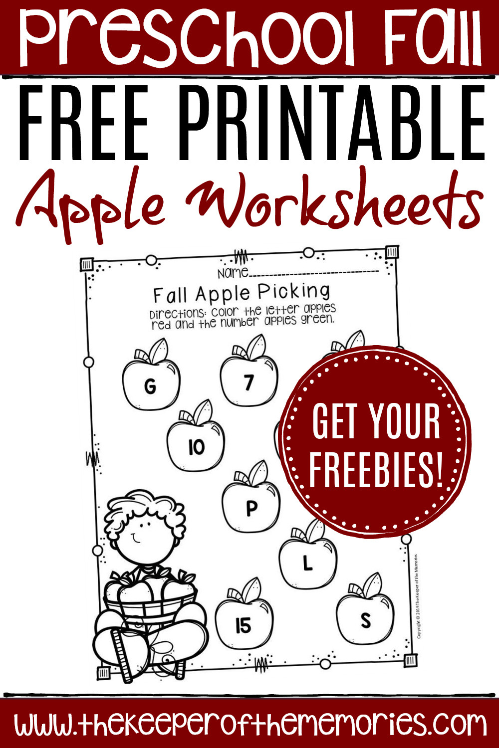 20 Free Printable Apple Worksheets Desalas Template