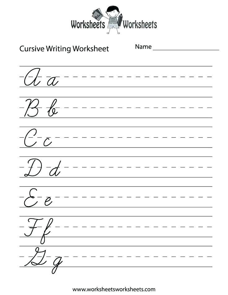 Free Printable Cursive Alphabet Chart Cursive Writing A to Z Capital and Small Letters Pdf Free