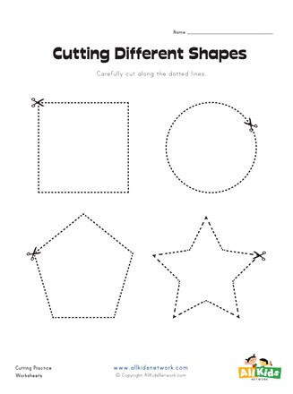 Free Printable Cutting Worksheets Cutting Shapes Worksheet