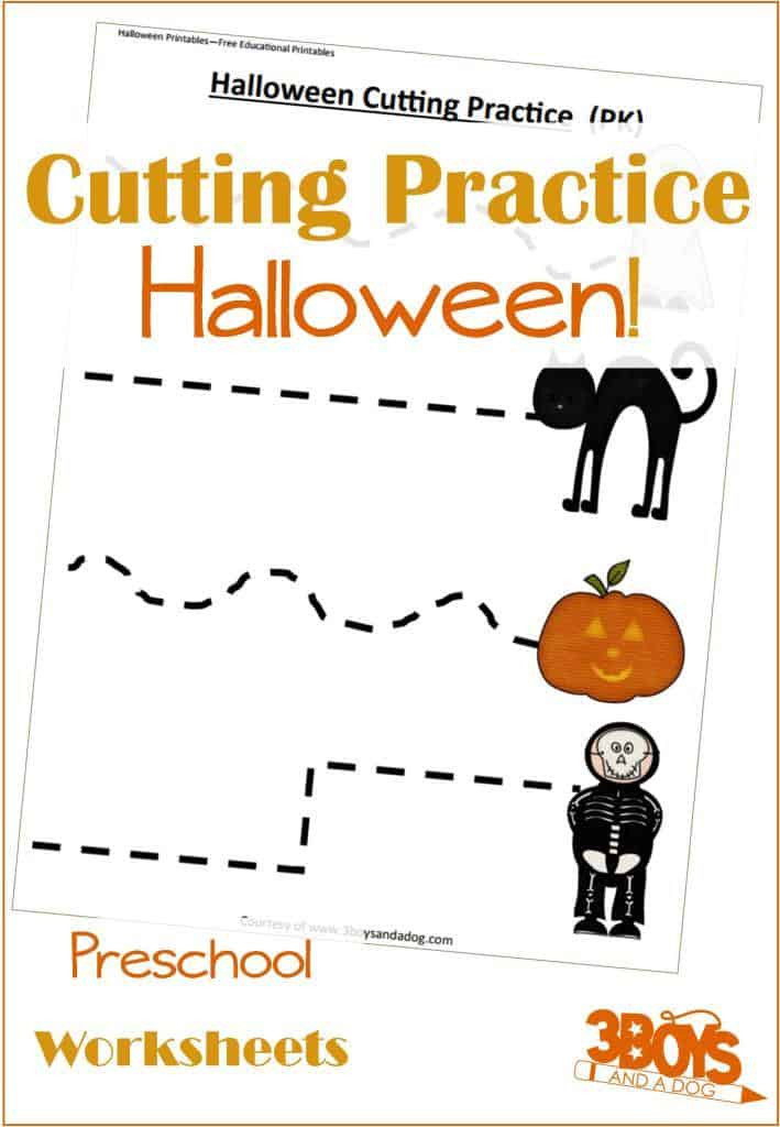 Free Printable Cutting Worksheets Halloween Cutting Activities