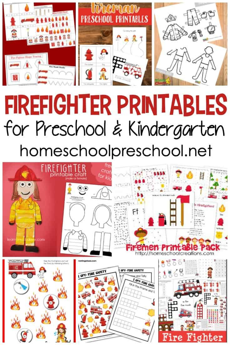 Free Printable Fire Safety Worksheets Free Firefighter Printables for Preschool and Kindergarten