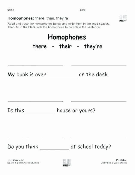 Free Printable Homophone Worksheets Printable Homophone Worksheets whose Worksheet Free