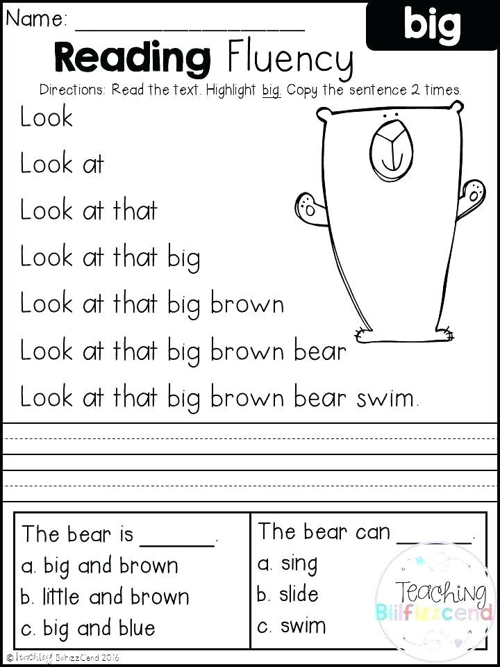 Reading Fluency Passages