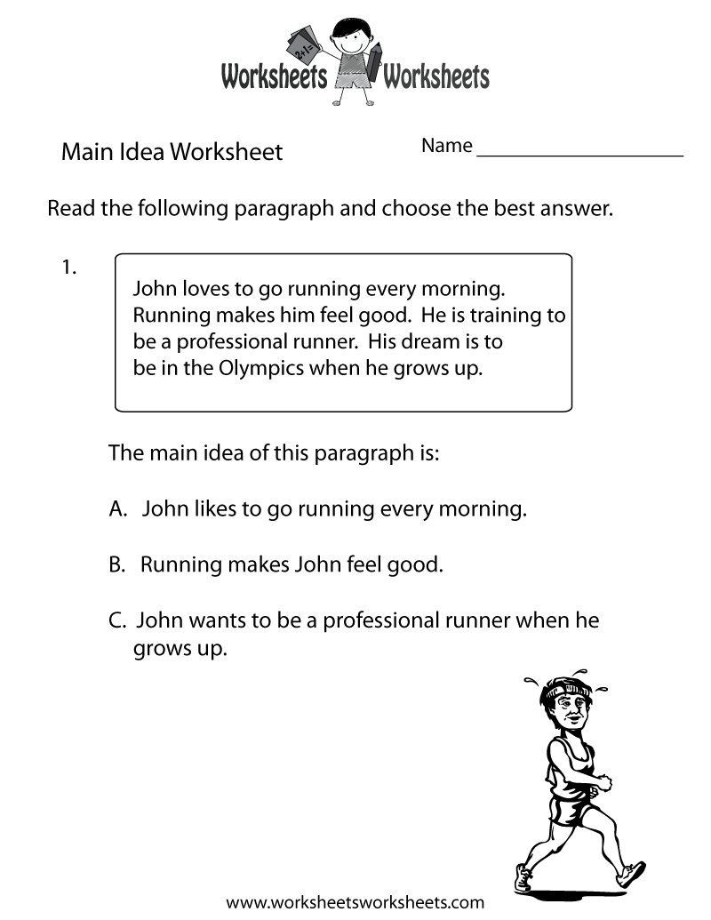 Free Printable Main Idea Worksheets Free Main Idea and Supporting Details Worksheets