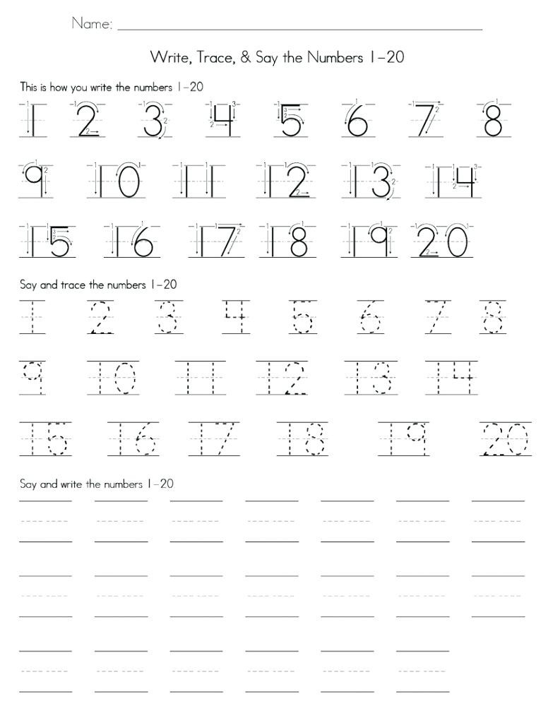 Free Printable Number Tracing Worksheets Free Printable Number Worksheets Free Math for Kindergarten