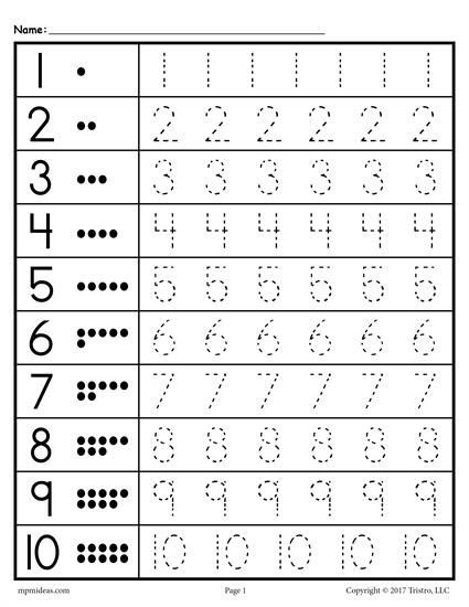 Free Printable Number Tracing Worksheets Free Printable Tracing Worksheet Numbers 1 10