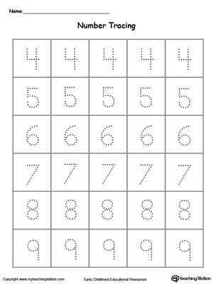 Free Printable Number Tracing Worksheets Kindergarten Writing Numbers Printable Worksheets