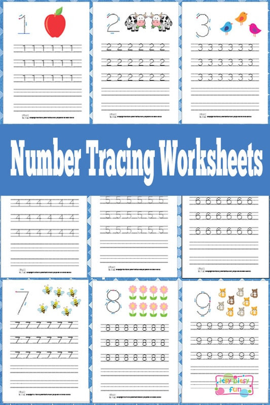 Free Printable Number Tracing Worksheets Number Tracing Worksheets Free Printable Itsy Bitsy Fun