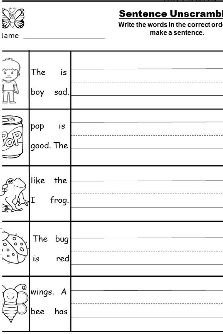 Free Printable Sentence Writing Worksheets Free Kindergarten Writing Printable