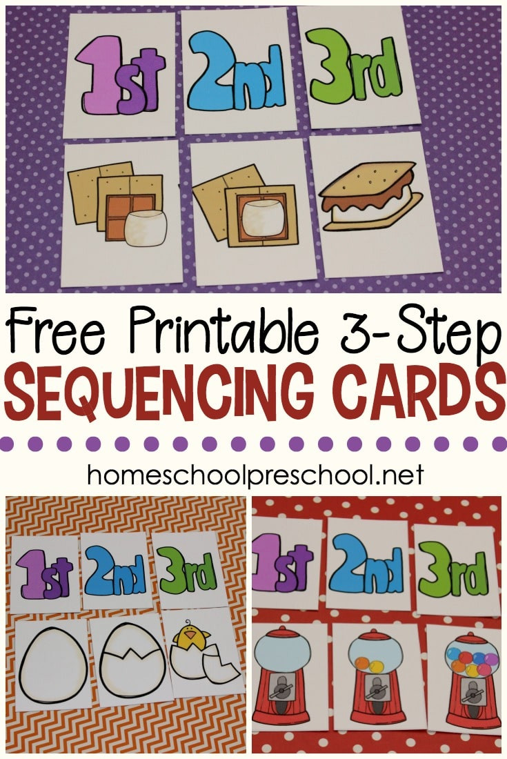 Free Printable Sequencing Worksheets Free 3 Step Sequencing Cards for Preschoolers