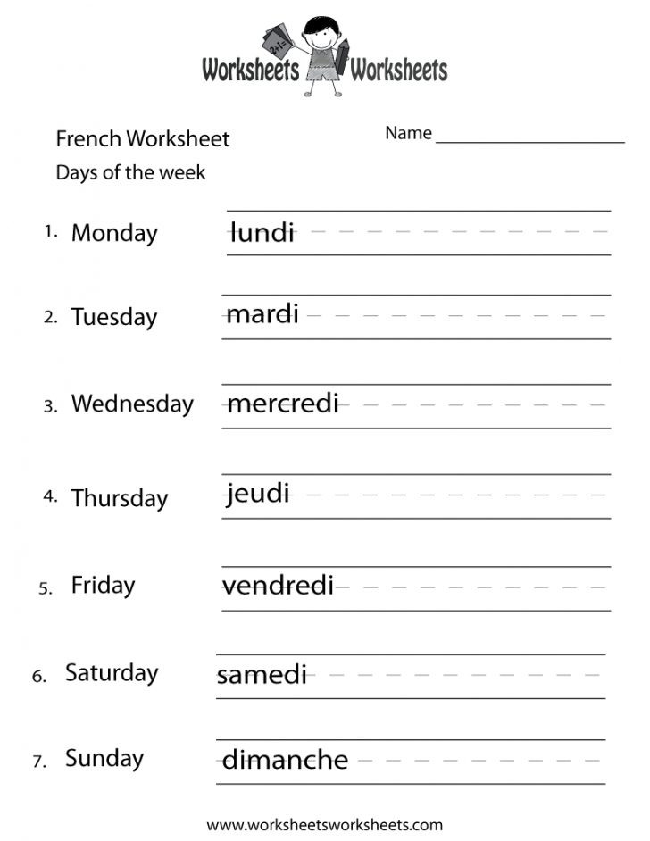 French Printable Worksheets Free Printable French Worksheets for Grade 1