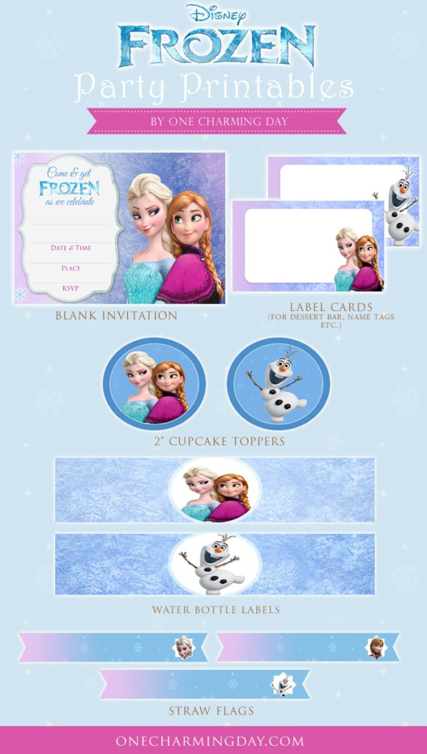Frozen Free Printable Food Labels Free Frozen Party Printables E Charming Day
