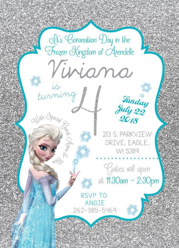 Frozen Invitations Printable Disney Frozen Birthday Party Invitation Queen Elsa