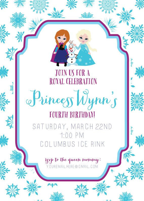 Frozen Invitations Printable Frozen Invitation Frozen Birthday Invitation Disney Frozen