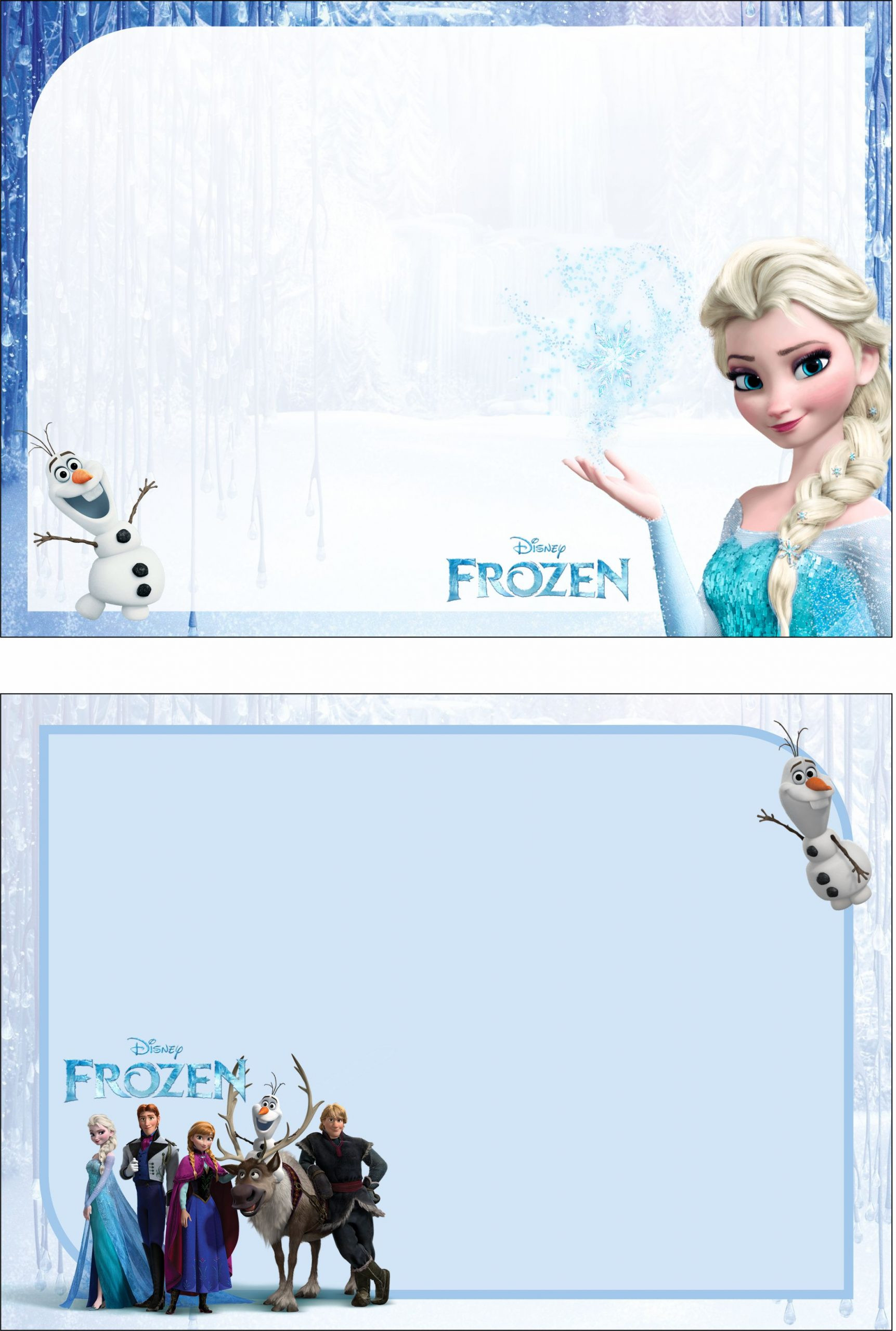 Frozen Printable Birthday Invitations Free – Frozen 2 Birthday Party Kit Templates – Free