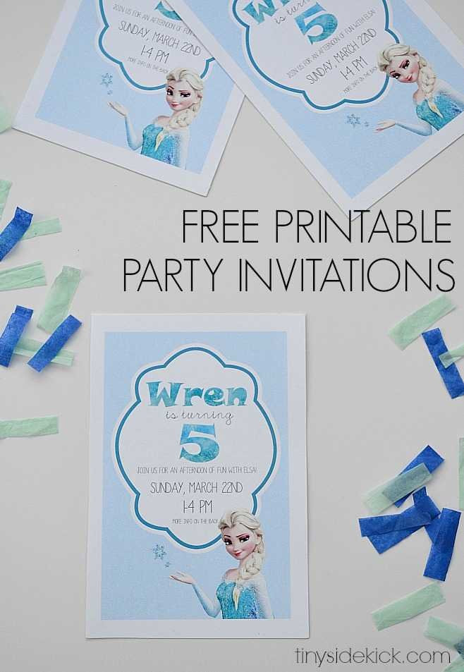 Frozen Printable Invitation Free Printable Frozen Birthday Party Invitations