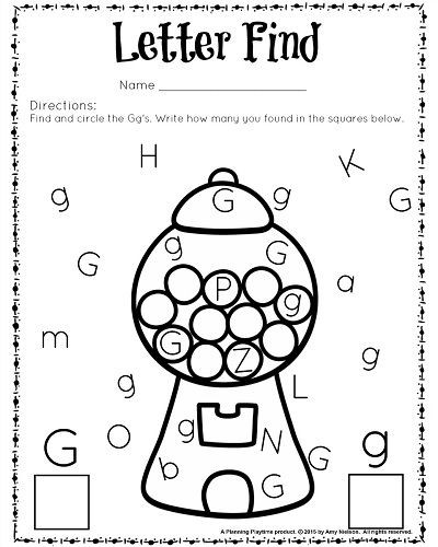 G Worksheets for Preschool Cute Letter Find Worksheets with A Freebie