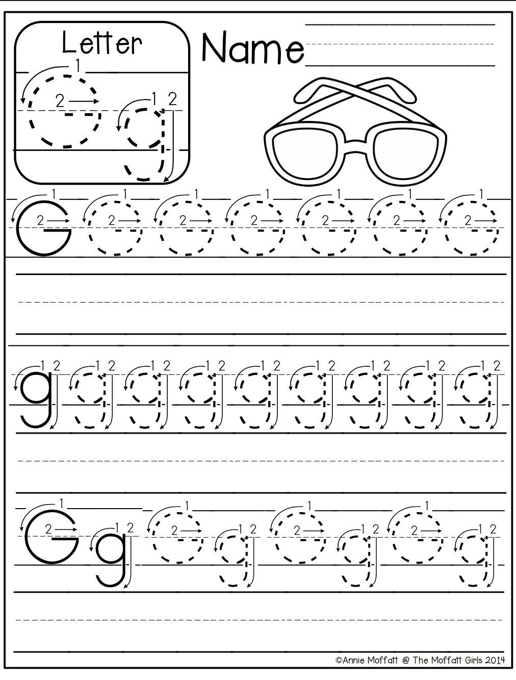 G Worksheets for Preschool Letter G Worksheet