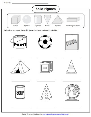 Geometric Shapes Worksheet 2nd Grade solid Shapes Worksheets